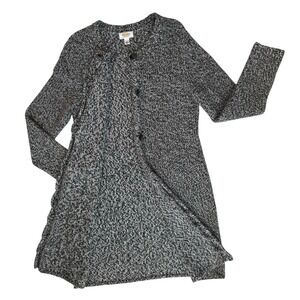 Talbots Womens‎ Long Duster Cardigan Large Button Down Wool Blend Chunky Knit
